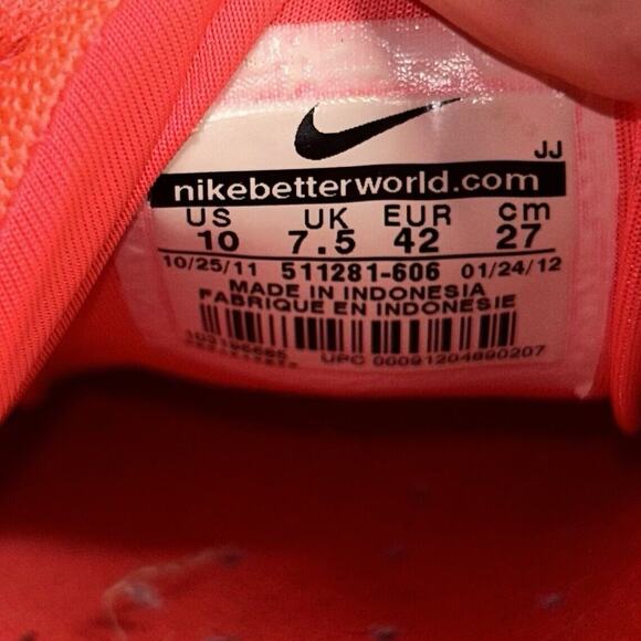 Nike Free 5.0 V4 Hot Punch Pink Womens Size 10 Athletic Running Shoes 511281-606 - Picture 12 of 12